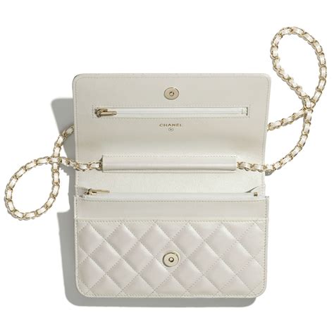 chanel wallet on a chain white|chanel wallet on chain cost.